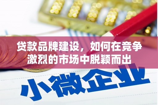 泗县贷款品牌建设，如何在竞争激烈的市场中脱颖而出