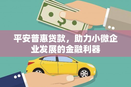 泗县平安普惠贷款，助力小微企业发展的金融利器