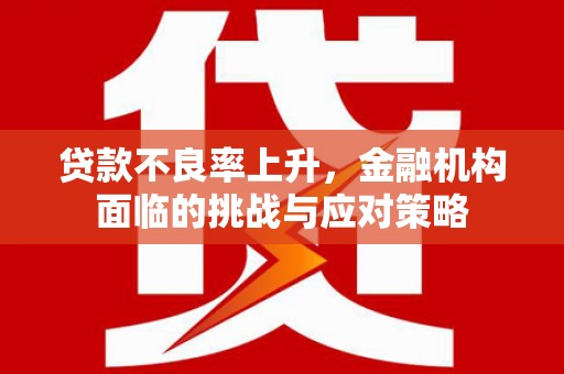 泗县贷款不良率上升，金融机构面临的挑战与应对策略
