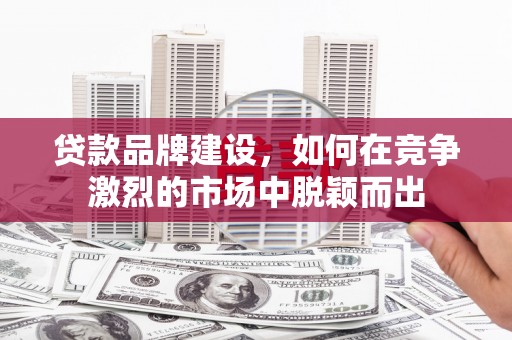 泗县贷款品牌建设，如何在竞争激烈的市场中脱颖而出