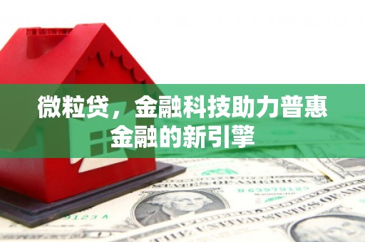 泗县微粒贷，金融科技助力普惠金融的新引擎