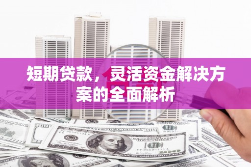 泗县短期贷款，灵活资金解决方案的全面解析