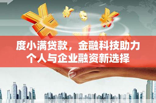 泗县度小满贷款，金融科技助力个人与企业融资新选择