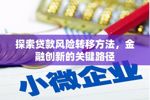 泗县探索贷款风险转移方法，金融创新的关键路径
