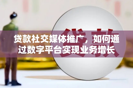 泗县贷款社交媒体推广，如何通过数字平台实现业务增长