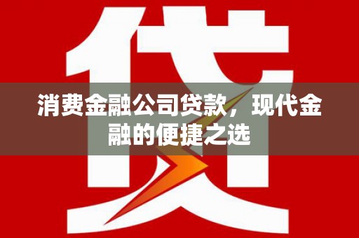 泗县消费金融公司贷款，现代金融的便捷之选