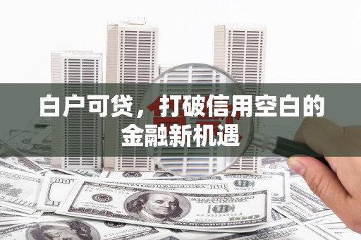 泗县白户可贷，打破信用空白的金融新机遇