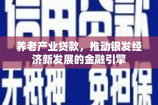 泗县养老产业贷款，推动银发经济新发展的金融引擎