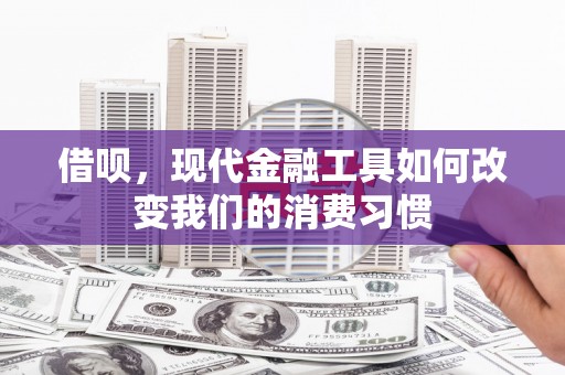 泗县借呗，现代金融工具如何改变我们的消费习惯