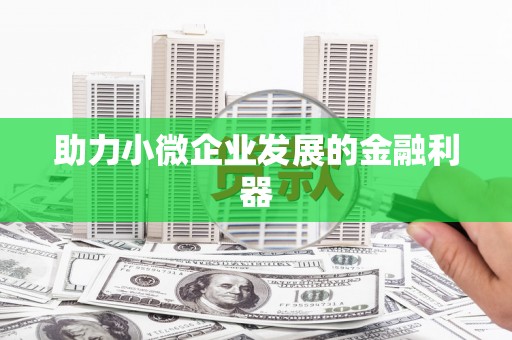 泗县助力小微企业发展的金融利器