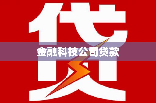 泗县金融科技公司贷款