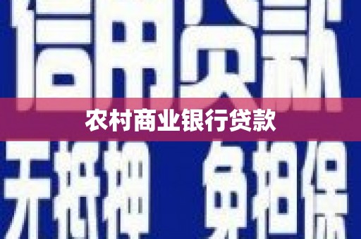 泗县农村商业银行贷款