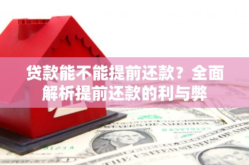 泗县贷款能不能提前还款？全面解析提前还款的利与弊