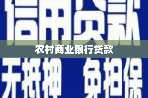 泗县农村商业银行贷款