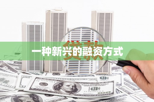 泗县一种新兴的融资方式